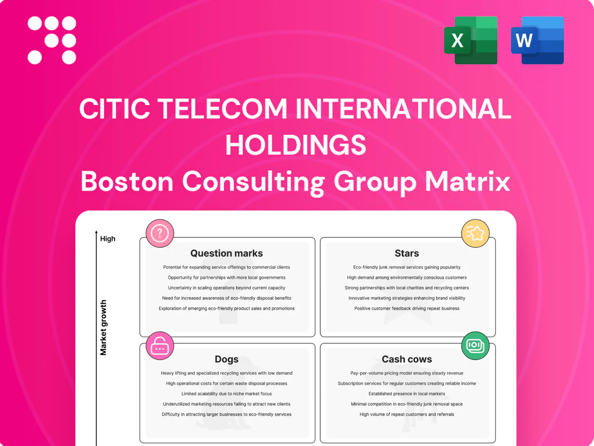 CITIC Telecom International Holdings Boston Consulting Group Matrix