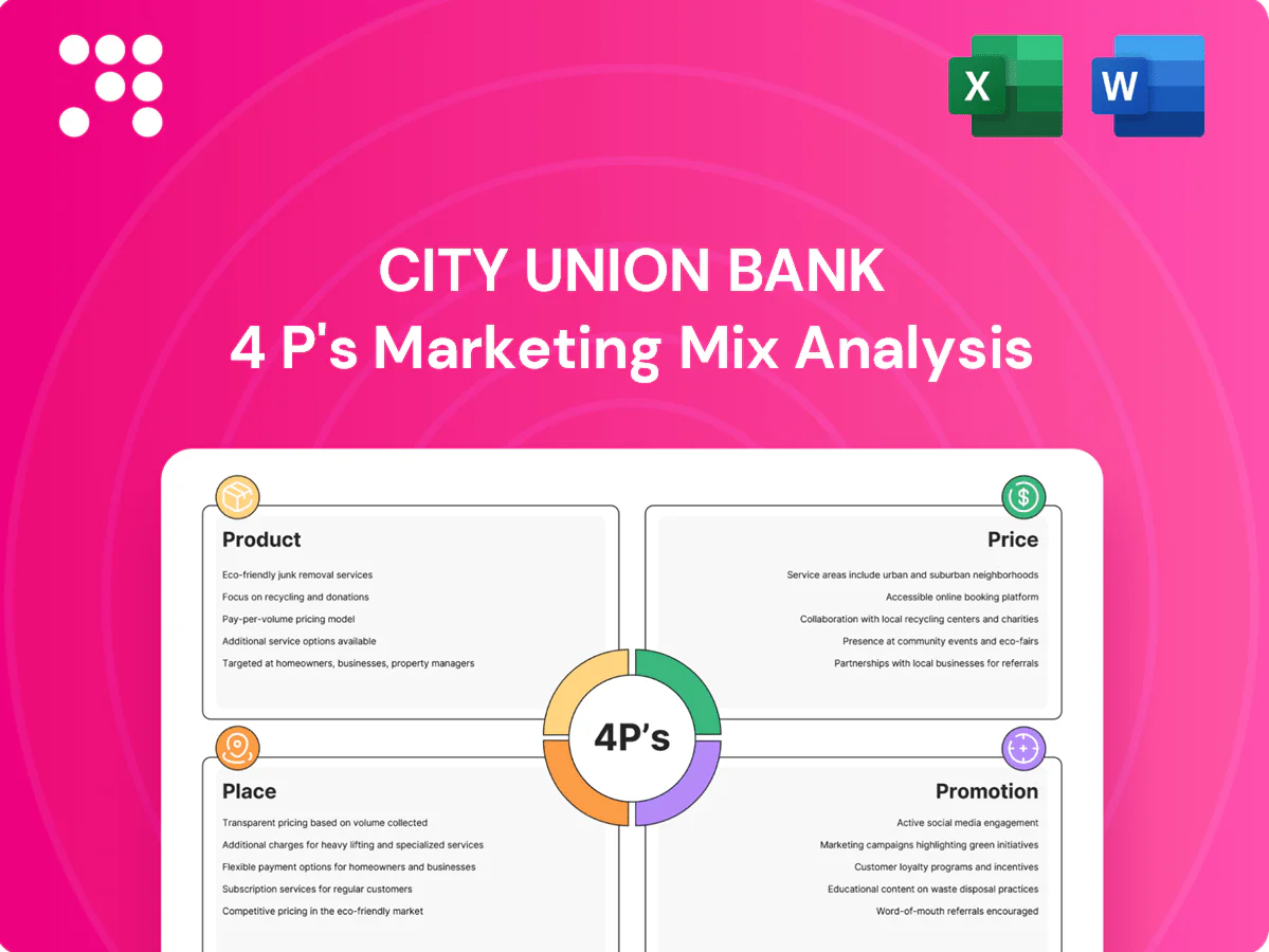 City Union Bank Marketing Mix