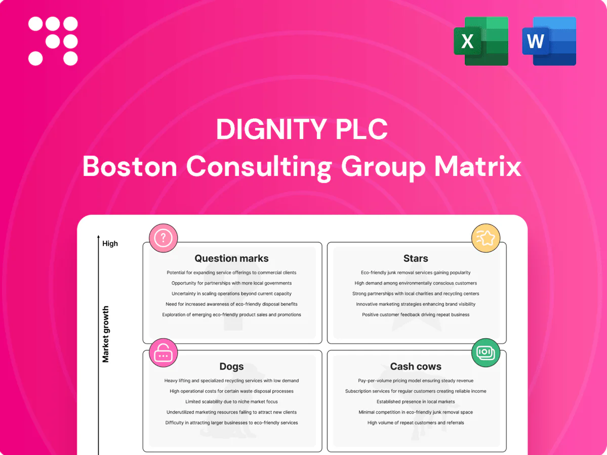 Dignity PLC Boston Consulting Group Matrix
