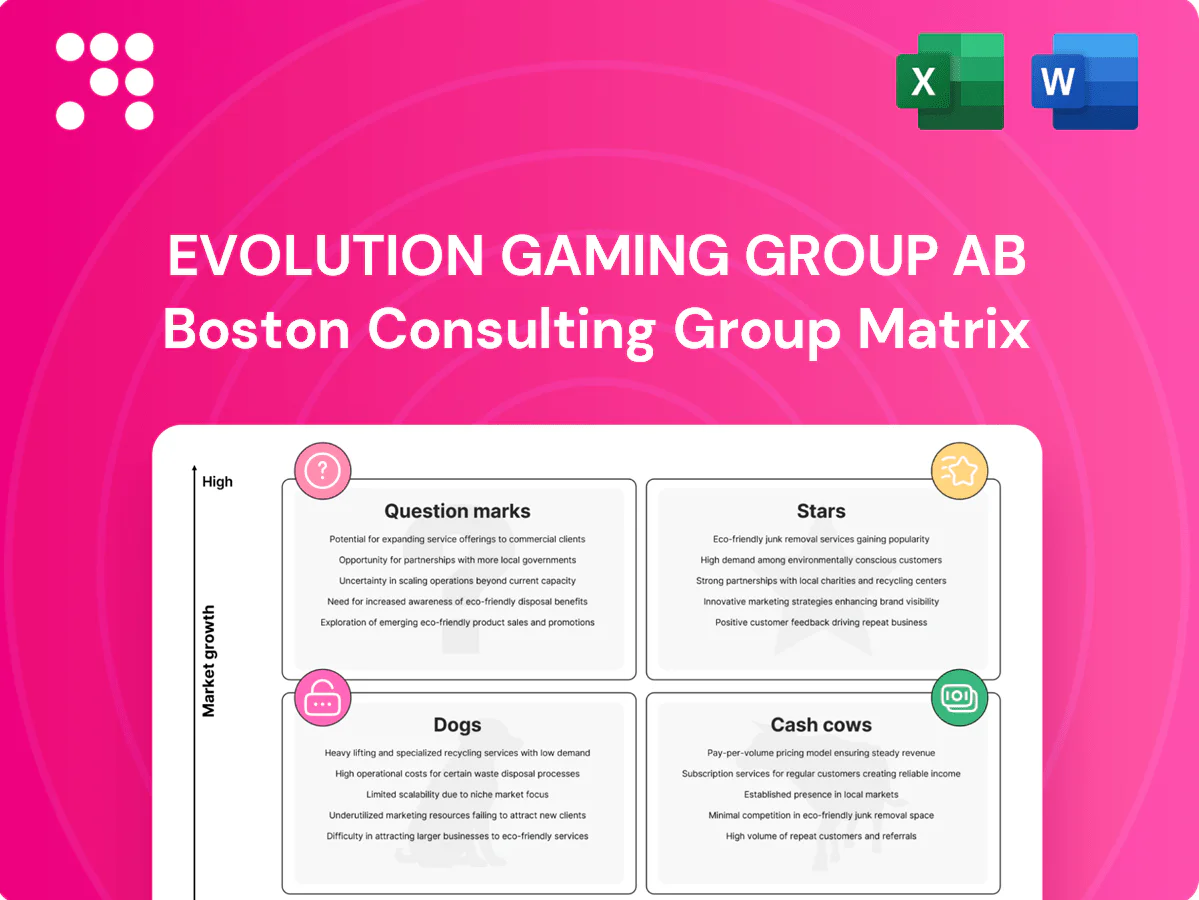 Evolution Gaming Group AB Boston Consulting Group Matrix