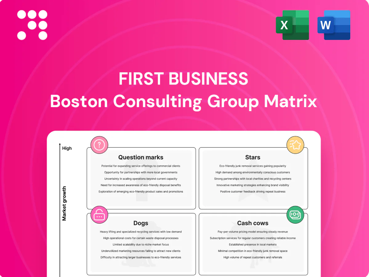 First Business Boston Consulting Group Matrix