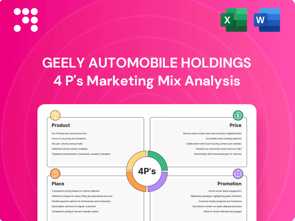 Geely Automobile Holdings Marketing Mix