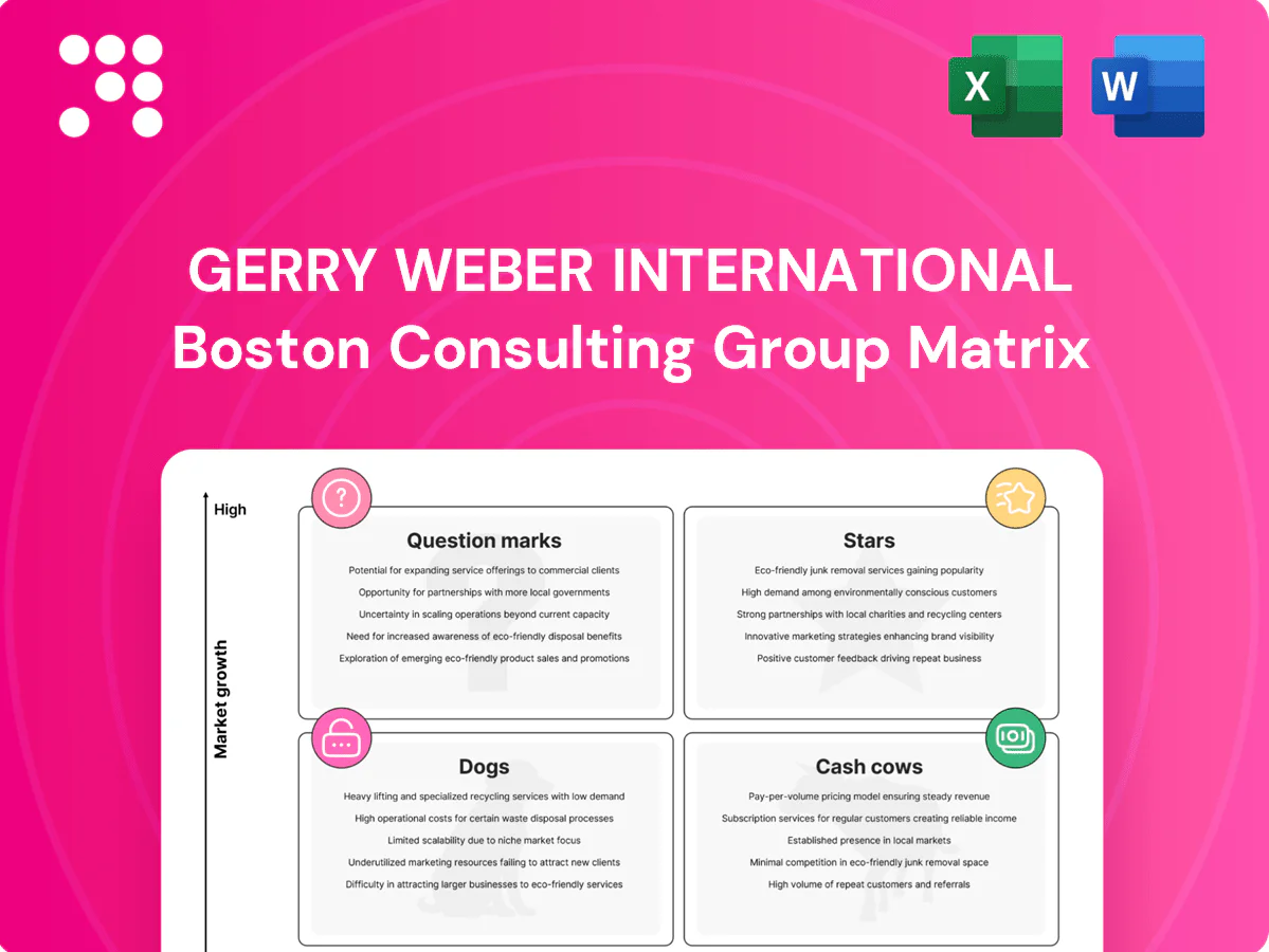 GERRY WEBER International Boston Consulting Group Matrix