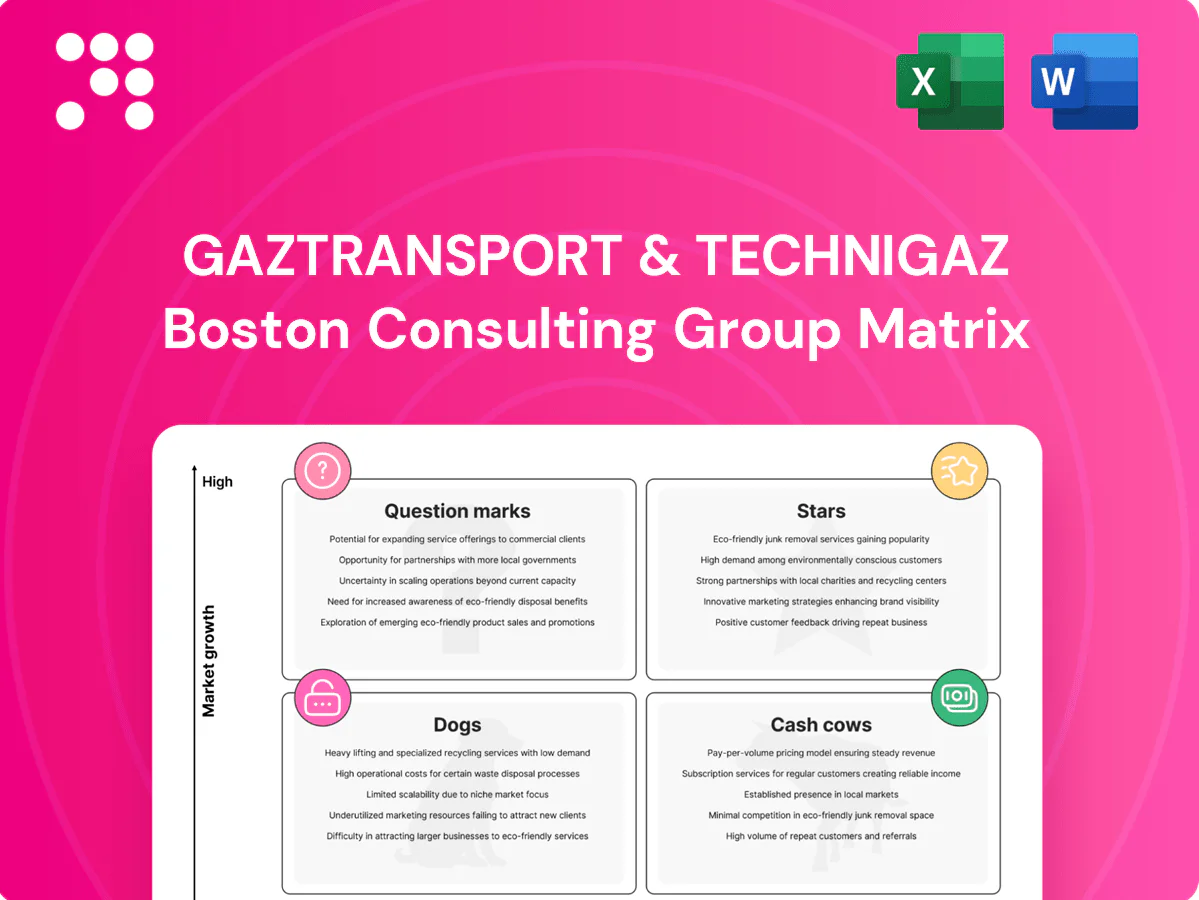Gaztransport & Technigaz Boston Consulting Group Matrix