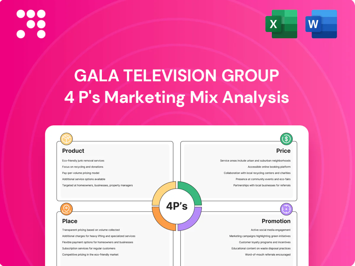 Gala Television Group Marketing Mix