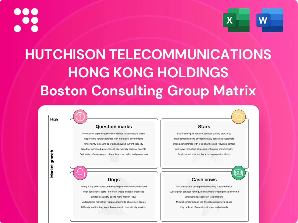 Hutchison Telecommunications Hong Kong Holdings Boston Consulting Group Matrix