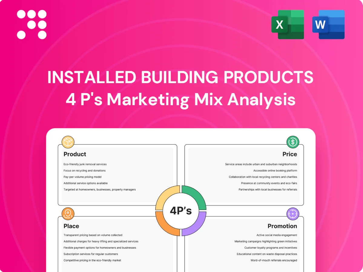 Installed Building Products Marketing Mix