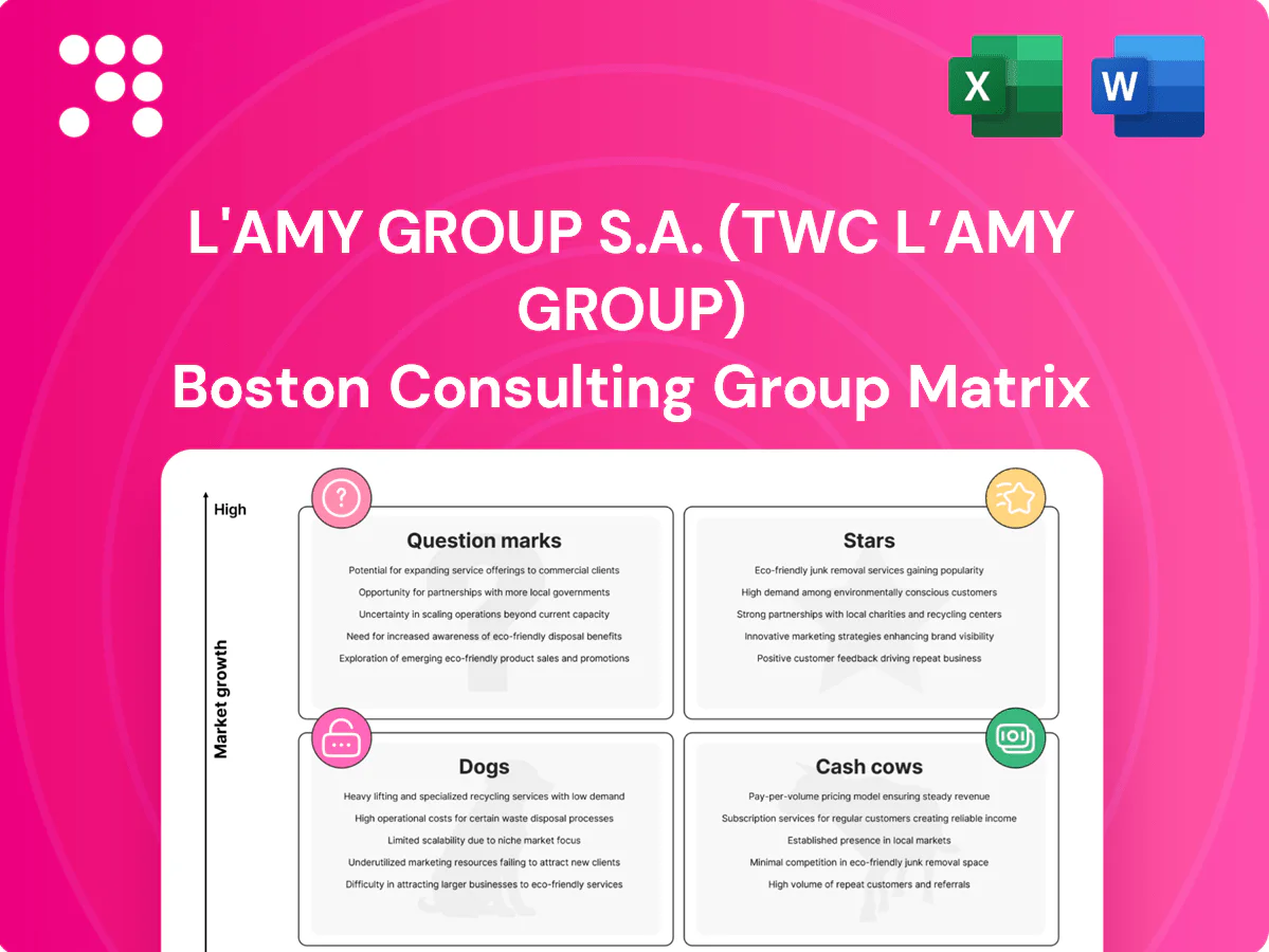 L'AMY Group S.A. (TWC L’AMY Group) Boston Consulting Group Matrix