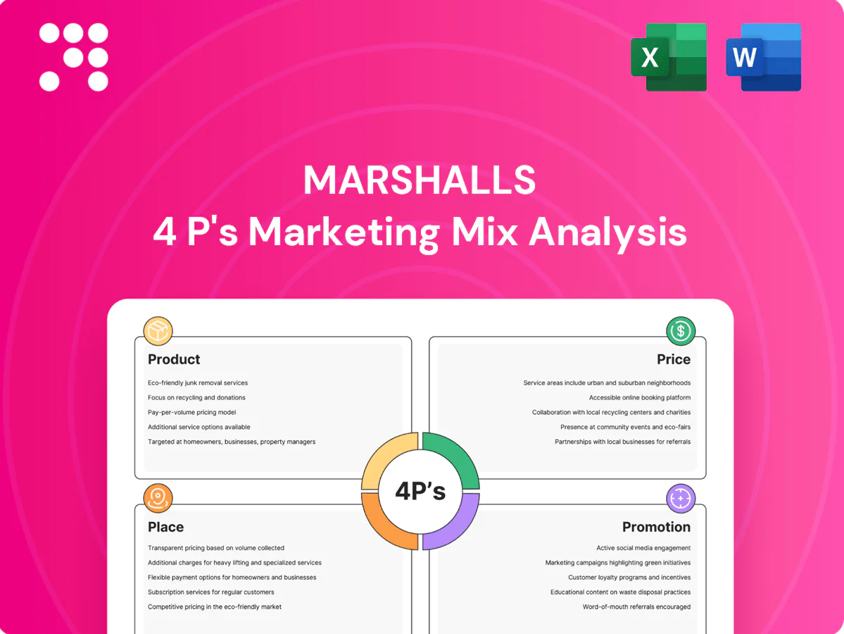 Marshalls Marketing Mix