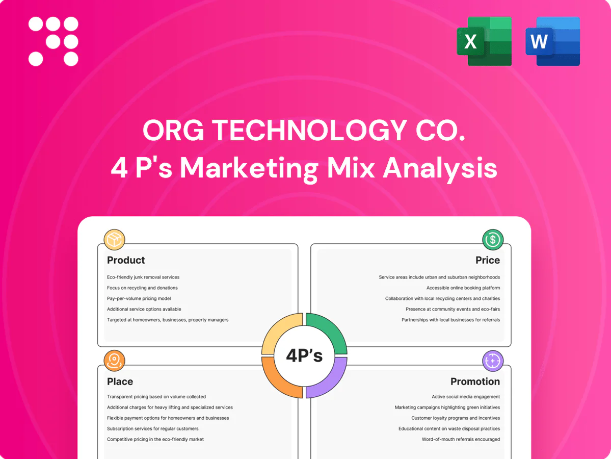 ORG Technology Co. Marketing Mix