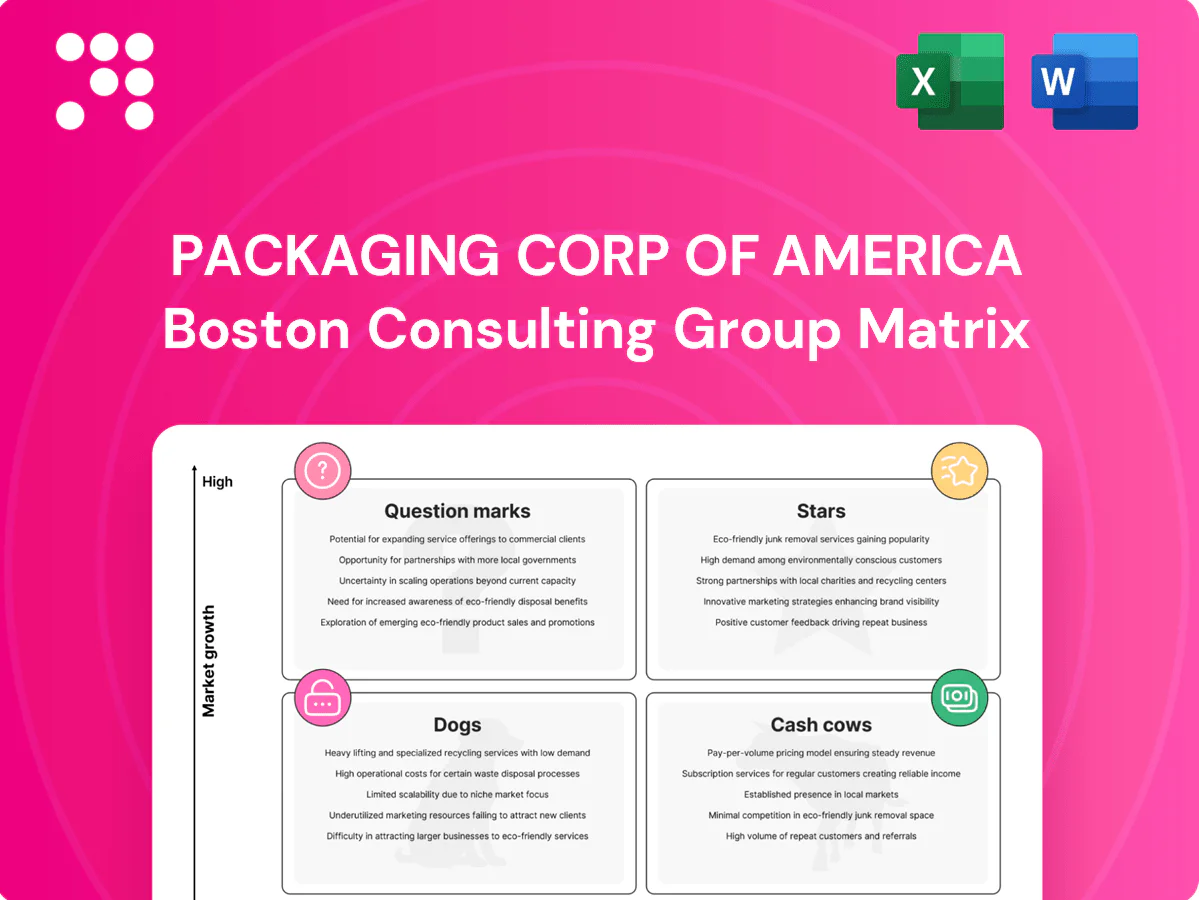 Packaging Corp of America Boston Consulting Group Matrix