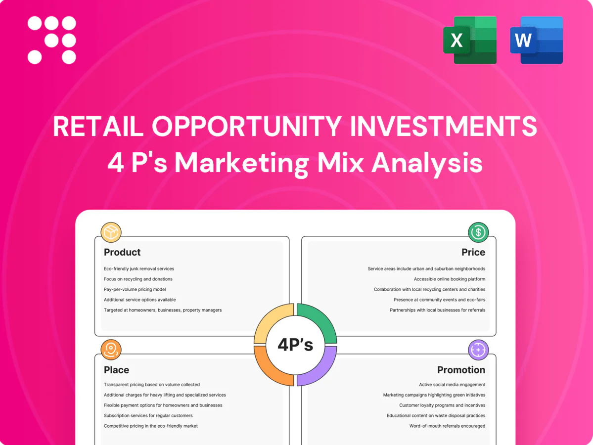 Retail Opportunity Investments Marketing Mix