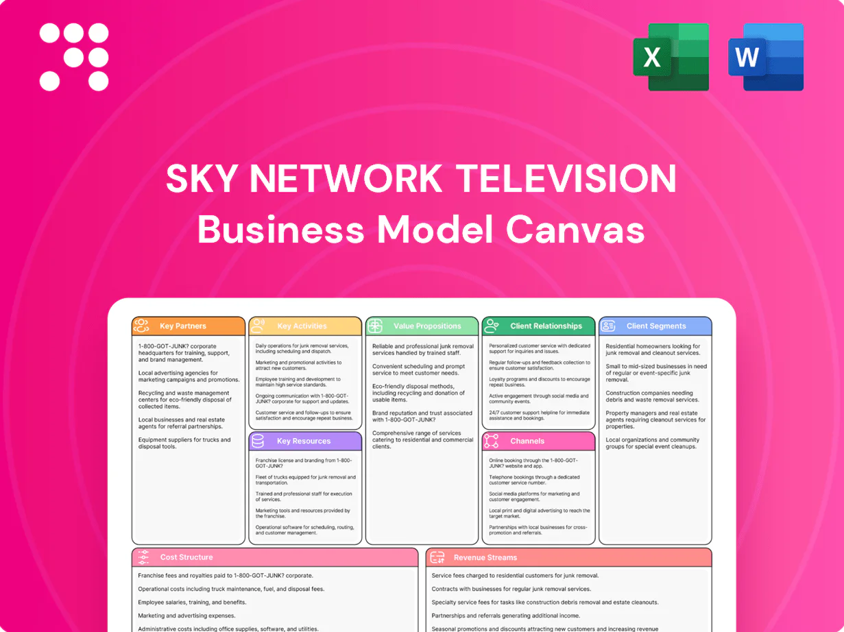Sky Network Television Business Model Canvas