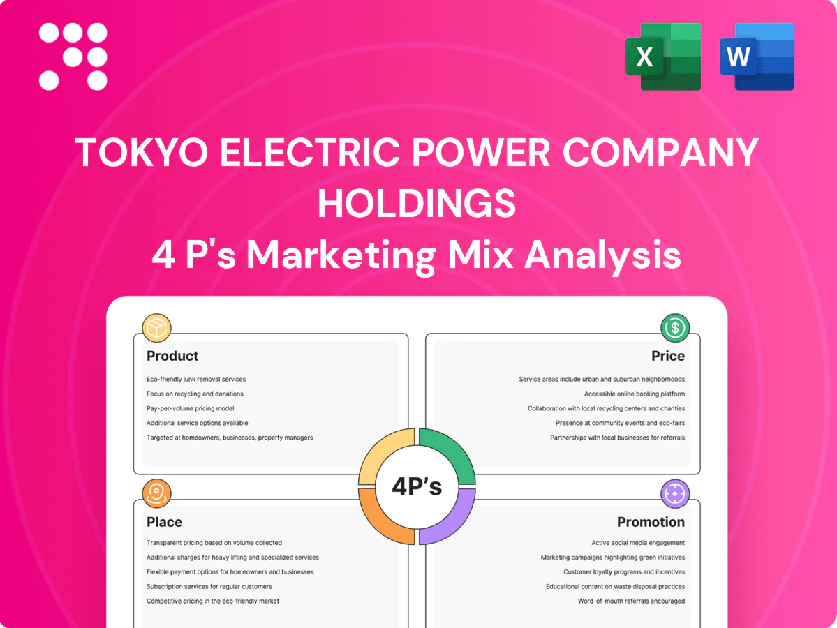 Tokyo Electric Power Company Holdings Marketing Mix