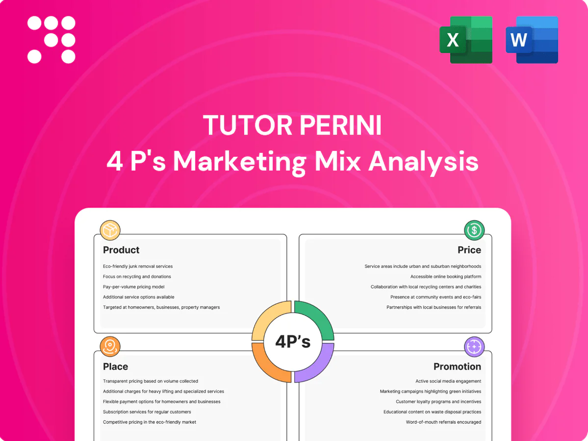 Tutor Perini Marketing Mix