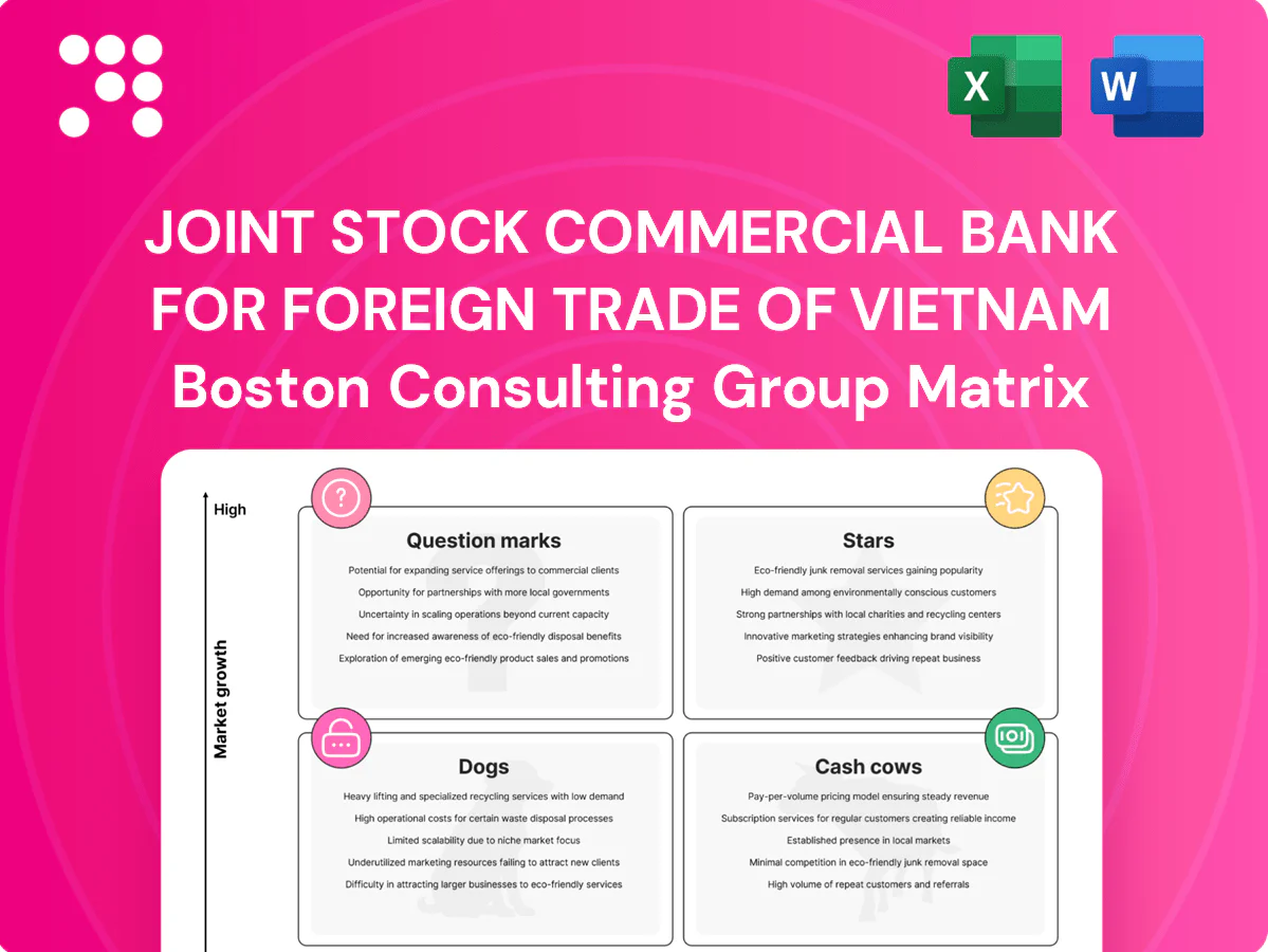 Joint Stock Commercial Bank for Foreign Trade of Vietnam Boston Consulting Group Matrix