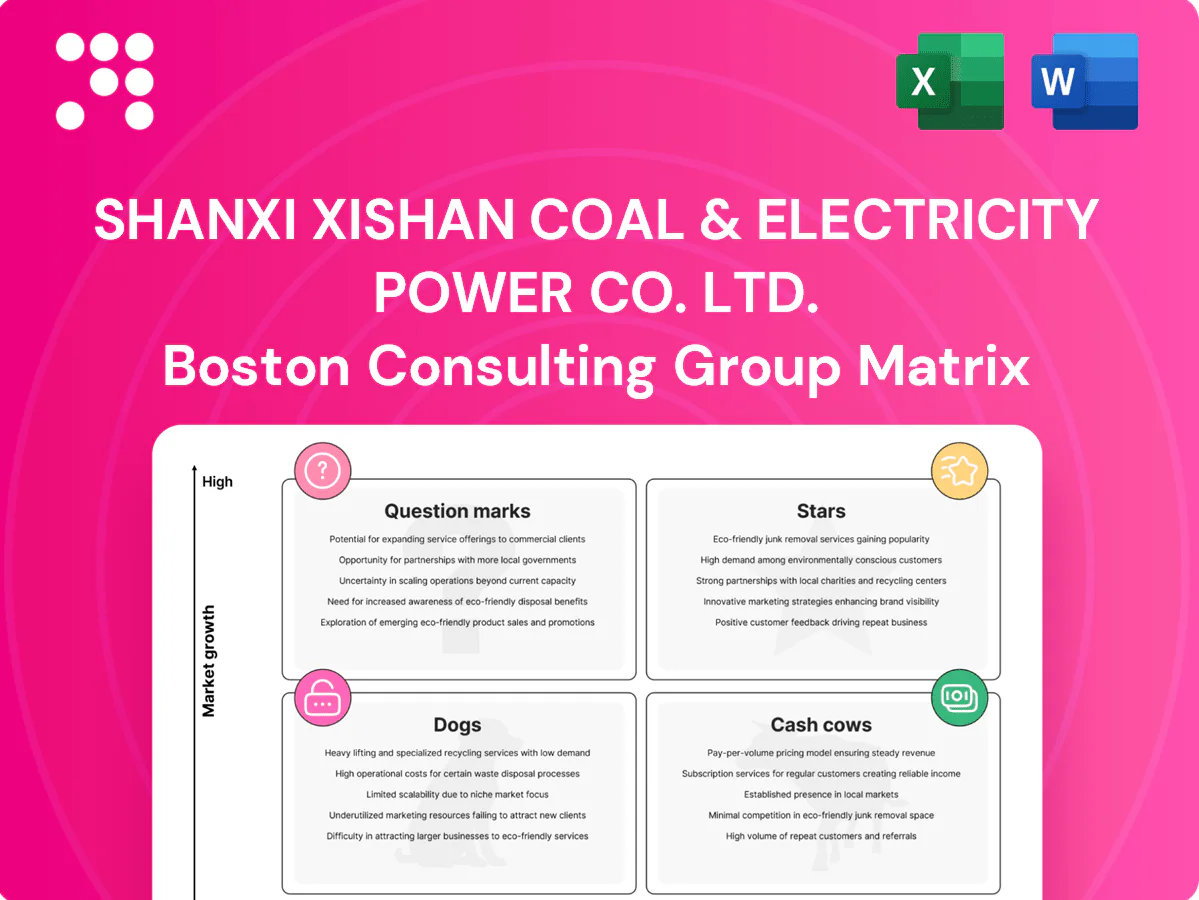 Shanxi Xishan Coal & Electricity Power Co. Ltd. Boston Consulting Group Matrix